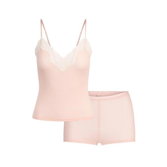 NWT Skims Sheer Cotton Lace Cami Sleep Set Size 2XL In Villa - Picture 3 of 8